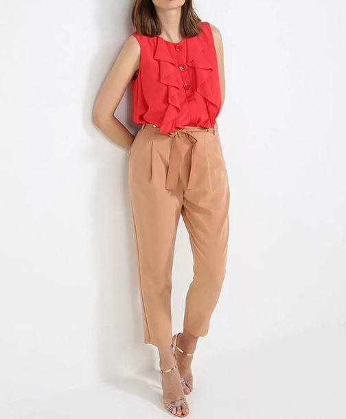Atos Lombardini Sleeveless Ruffled Top - Image 3