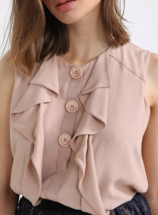 Atos Lombardini Sleeveless Ruffled Top - Image 7