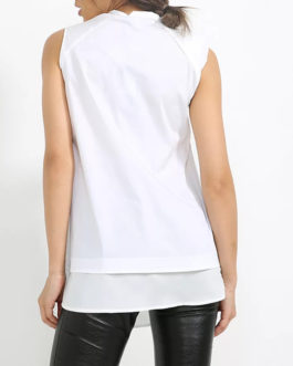 Atos Lombardini Ruffled Shirt White