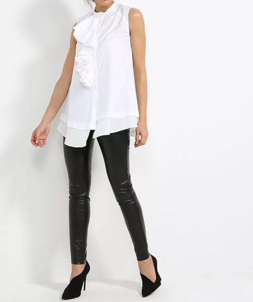 Atos Lombardini Ruffled Shirt White - Image 3