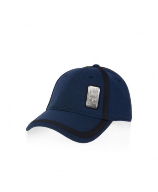 COTTON CAP, BLUE-WHITE
