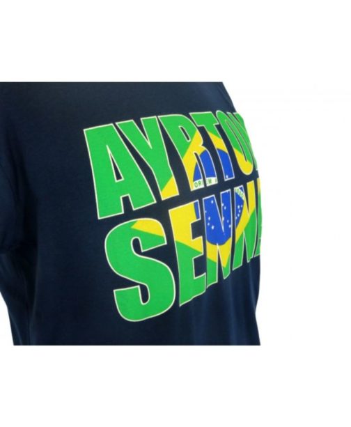 Ayrton Senna T-Shirt Brazil navy - Image 3