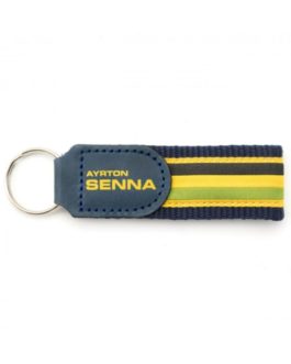 Ayrton Senna Fabric Keyring Helmet