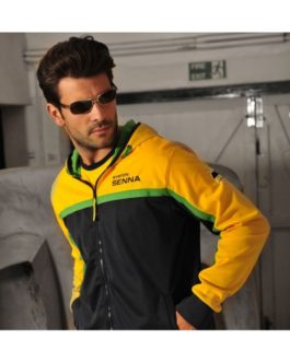 Ayrton Senna Zip Hoodie Helmet